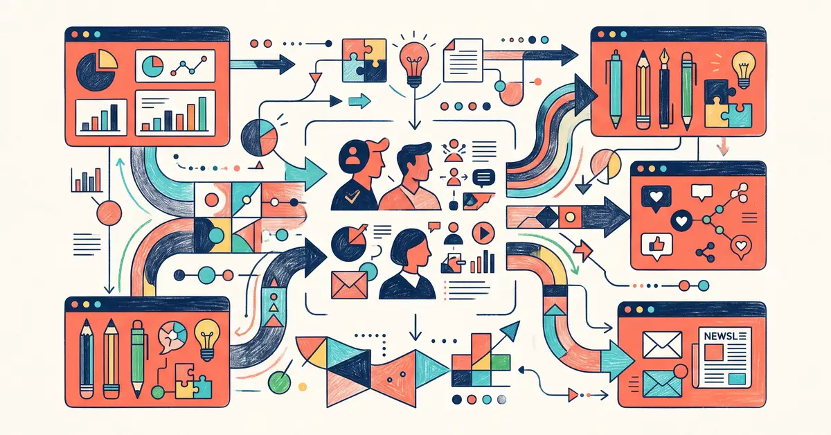 AI marketing agent dashboard showing unified marketing stack with buyer persona interactions