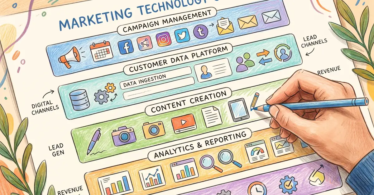 MarTech Stack Diagram Template (Free PowerPoint Download)